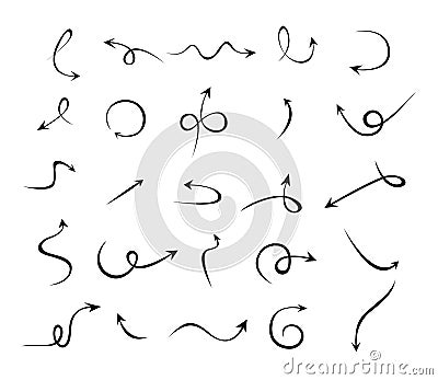 Lines arrows set Vector Illustration