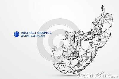 Lines connected to thinkers, symbolizing the meaning of artificial intelligence Vector Illustration