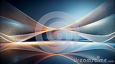 Lines in Motion A Minimalist Composition Exploring the Power of Line in Abstract Art Generative AI Computer-generated Stock Photo