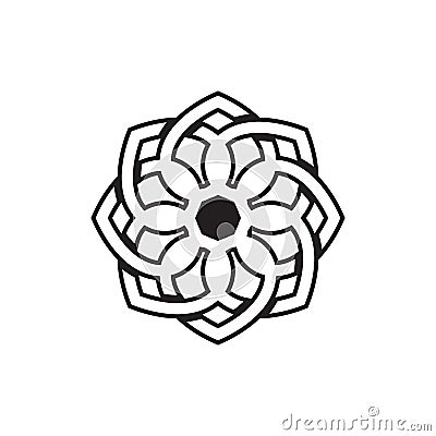 Lines ornamnet mandala design vector Vector Illustration