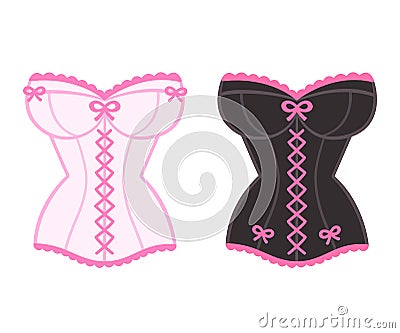 Lingerie corset drawing Vector Illustration