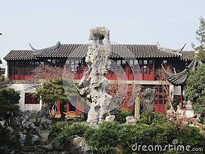 The odd head of suzhou lingering garden Stock Photo