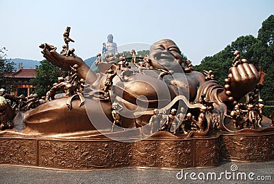 Lingshan Grand Buddha Stock Photo