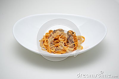 Linguine allo scoglio typical Italian dish Stock Photo