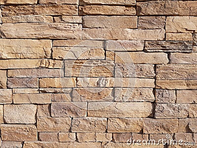 lining building like stones beige marl imitation concrete Stock Photo