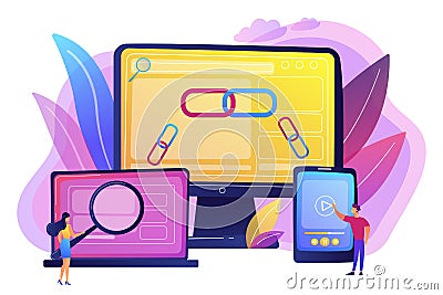 Link building concept vector illustration Vector Illustration