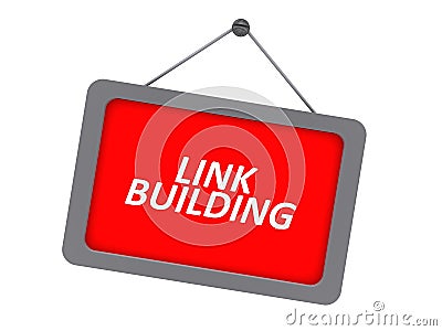 Link building sign Stock Photo