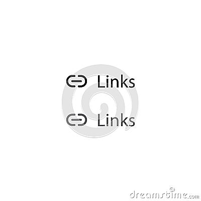 Link Button Icon Vector. Upload Links Symbol Vector Illustration