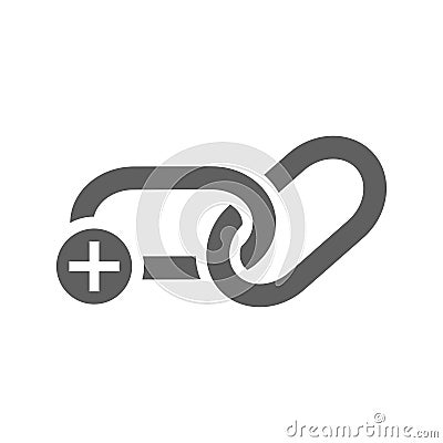 Link, chain, connect icon. Gray vector sketch Stock Photo