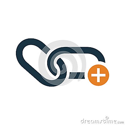 Link, chain, connect icon. Simple flat design Concept Stock Photo