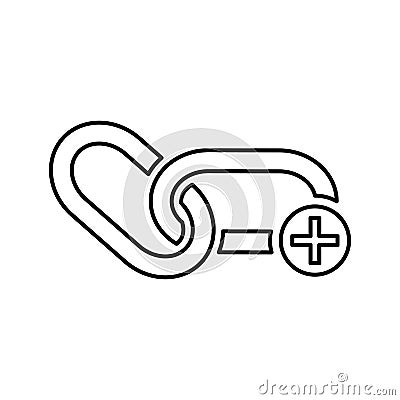 Link, chain, connect outline icon. Line vector design Stock Photo