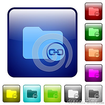 Link directory color square buttons Stock Photo