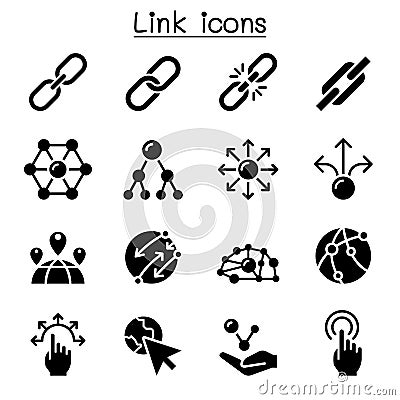 Link icon set Vector Illustration