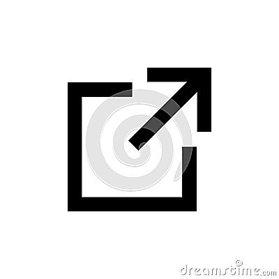 Link icon vector. Link vector icon. External link symbol vector icon. Hyperlink symbol Vector Illustration