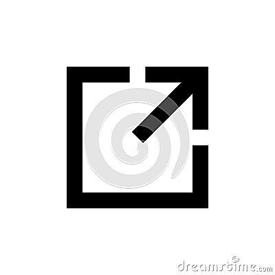 Link icon vector. Link vector icon. External link symbol vector icon. Hyperlink symbol Vector Illustration