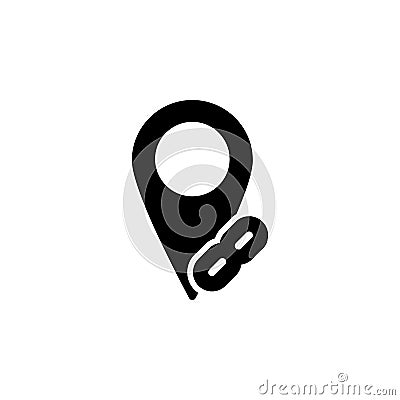 link, location icon. Simple glyph, flat vector of Location icons for UI and UX, website or mobile application Stock Photo
