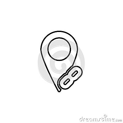 Link, location icon. Simple thin line, outline vector of location icons for ui and ux, website or mobile application Stock Photo