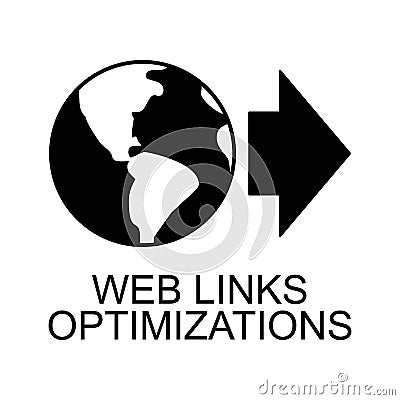 link optimization icon. Element of seo and development icon with name for mobile concept and web apps. Detailed link optimization Stock Photo