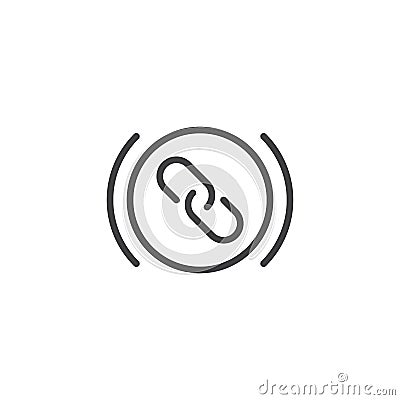 Link outline icon Vector Illustration