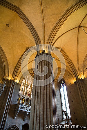 Linköping Cathedral interior Ostergotland Sweden Editorial Stock Photo