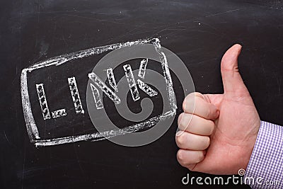 Link Thumbs Up Stock Photo