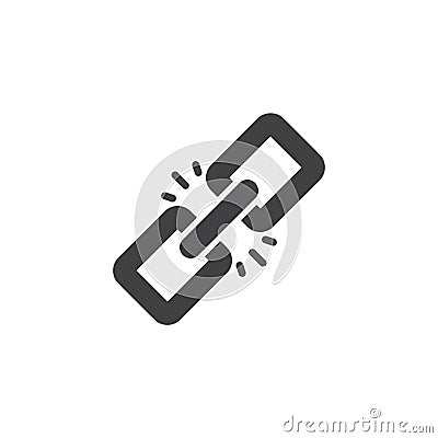 Link vector icon Vector Illustration