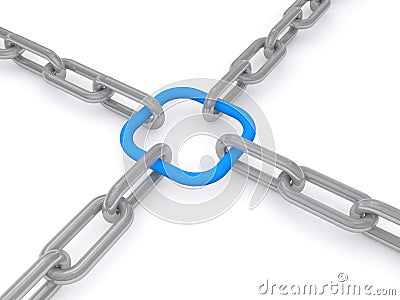 Linked chains Stock Photo