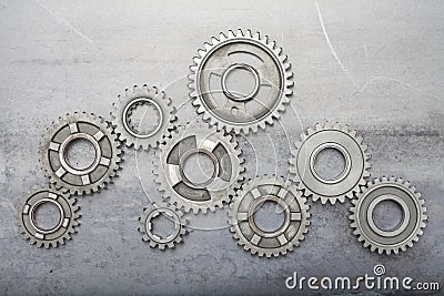 Linked Gears Stock Photo