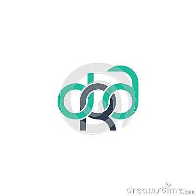 Linked Letters DRA monogram logo design Vector Illustration