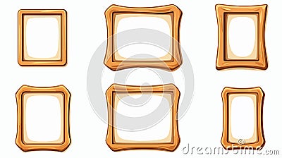 Linked Nested Frames Vector Symbol Cartoon Vector Illustration