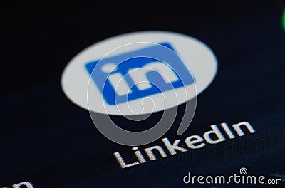 LinkedIn app Editorial Stock Photo