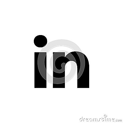 Linkedin logo editorial illustrative on white background Editorial Stock Photo