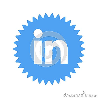 Linkedin logo sign on white background. Linkedin is a business social networking service . Kharkiv, Ukraine - June, 2020 Editorial Stock Photo