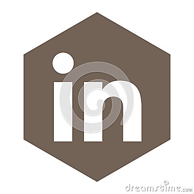 LinkedIn social media app icon Vector Illustration