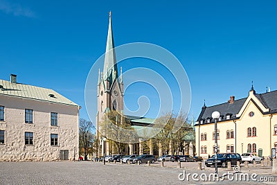 Linkoping cathedral during spring in Sweden Editorial Stock Photo