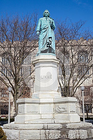 Linne Monument Editorial Stock Photo