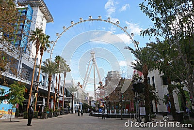 Linq High Roller Ferris wheel in Las Vegas Editorial Stock Photo