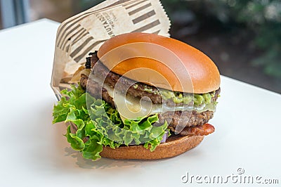 Mcdonald`s Signature Salsa Avocado sandwich Editorial Stock Photo