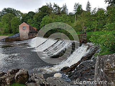 Linton Falls, River Wharfe, Wharfedale, Yorkshire Dales, England Stock Photo