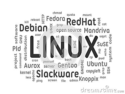 Linux distributions Editorial Stock Photo