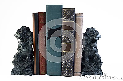 Lion Bookends Stock Photo