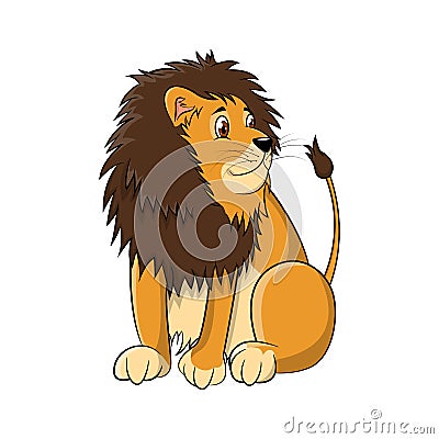 Lion cartoon drawing vector illustration Vector Illustration
