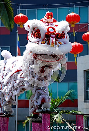 Lion dance Stock Photo