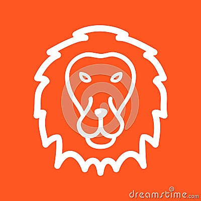 Lion Face Vector Illustration