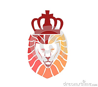 Lion face logo Vector Illustration