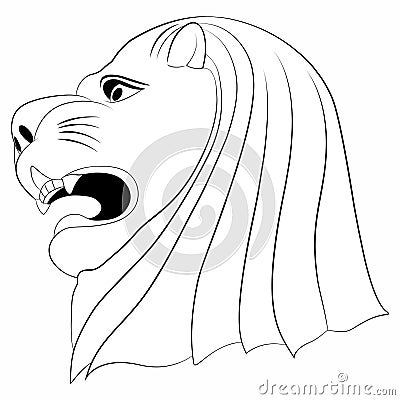 LION FACE TATTOO Vector Illustration