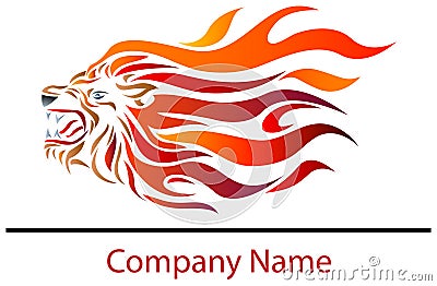 Lion fire Vector Illustration