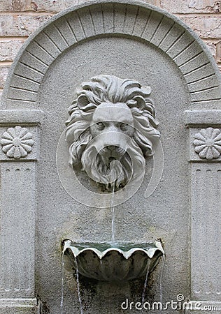 Lion Fountain Stock Photo