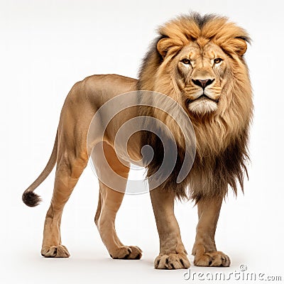 Lion full body on a white background Stock Photo