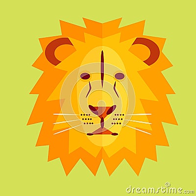 Lion in geometric style Vector Illustration